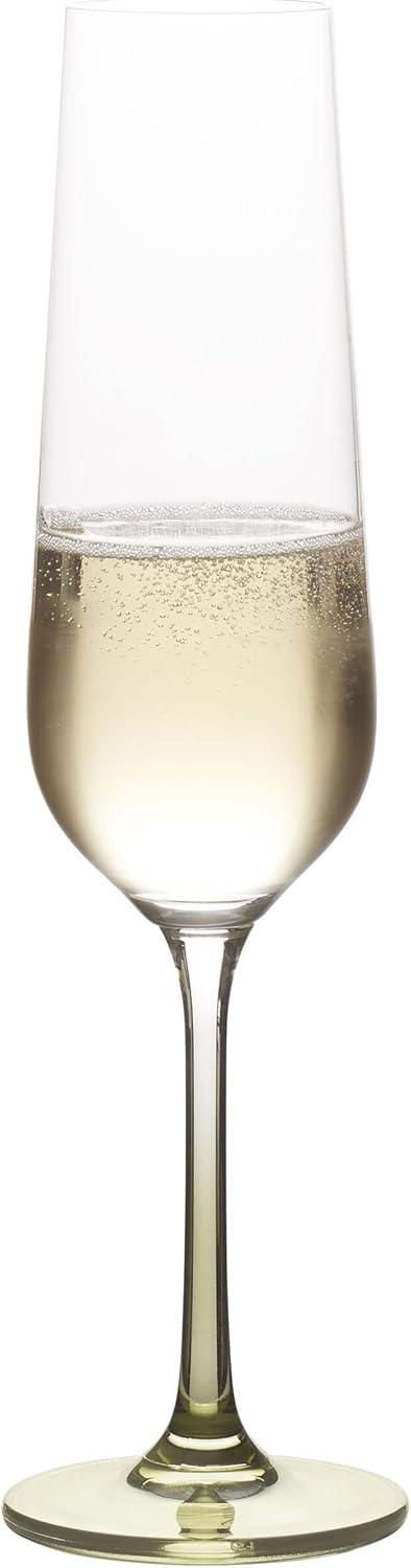 Mikasa Gianna Ombre Set of 4 Champagne Flutes, 6.75-Ounce, Sage