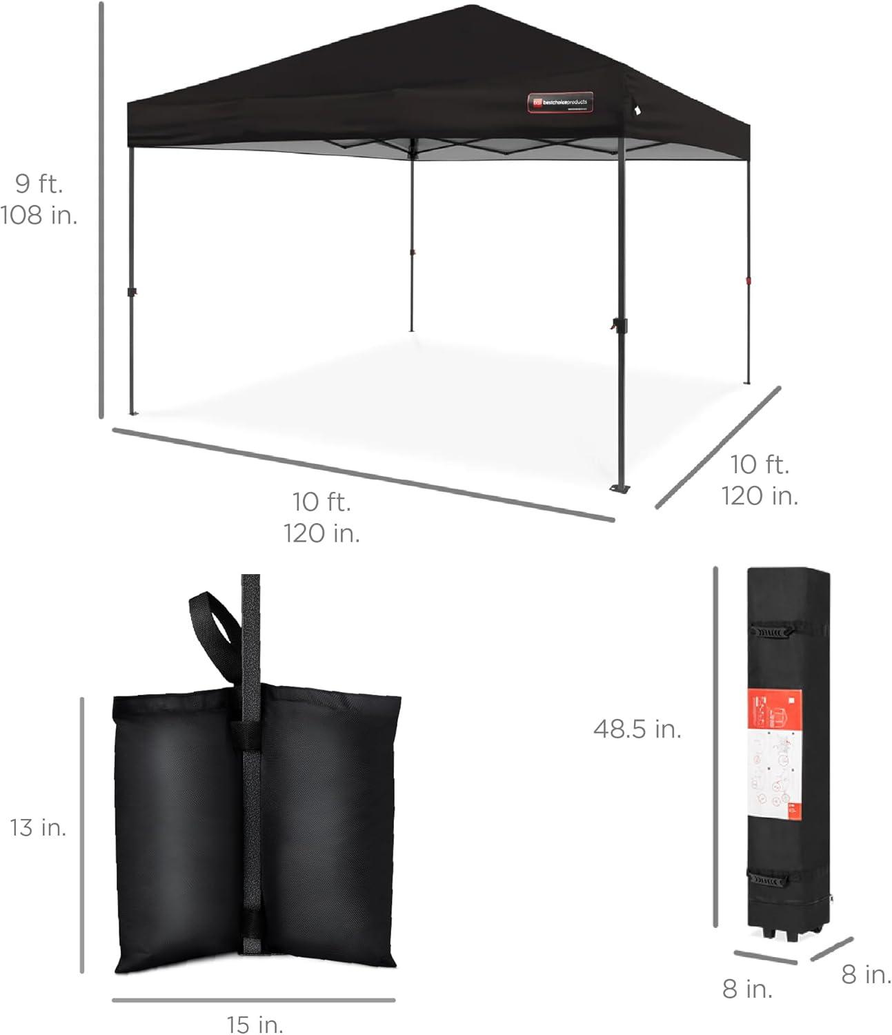 Best Choice Products 10 Ft. W x 10 Ft. D Steel Pop-Up Canopy