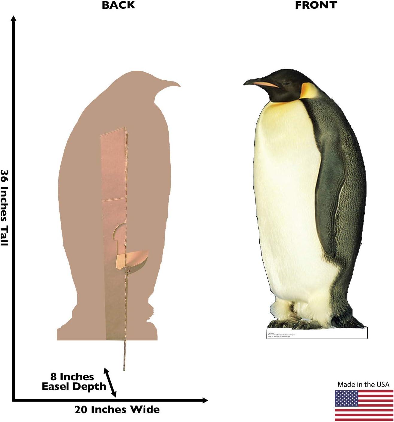 Life-Size Penguin Cardboard Standup with Easel