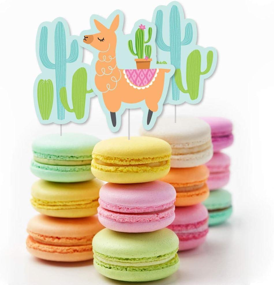 Big Dot of Happiness Whole Llama Fun - DIY Shaped Llama Fiesta Baby Shower or Birthday Party Cut-Outs - 24 Count