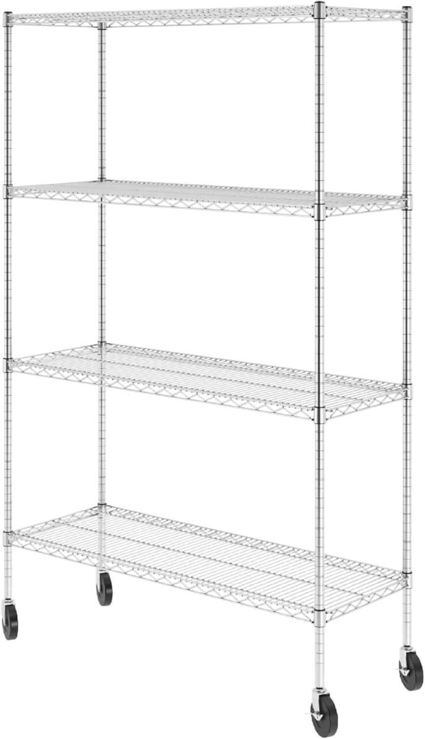 Heavy-Duty 4-Tier Adjustable Wire Shelving Unit