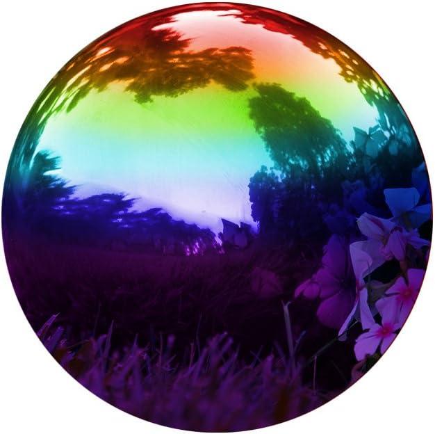 Rainbow Stainless Steel 8" Gazing Mirror Ball