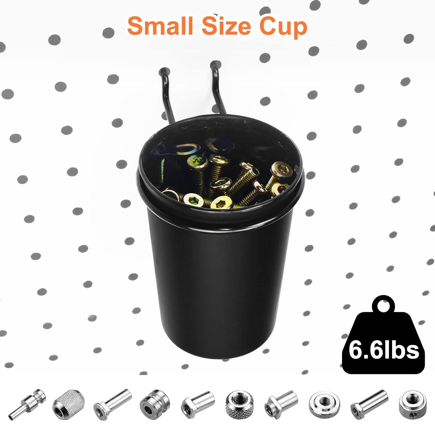 G.Core 12-Pack Pegboard Bins & Cups with Hooks, Plastic Peg Board Accessories for Organizing Tools