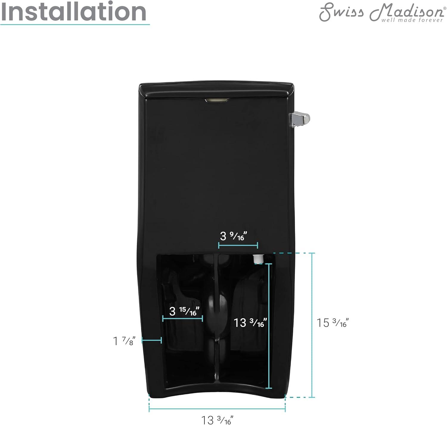 St. Tropez One Piece Elongated Toilet Dual Vortex Flush 1.6 GPF