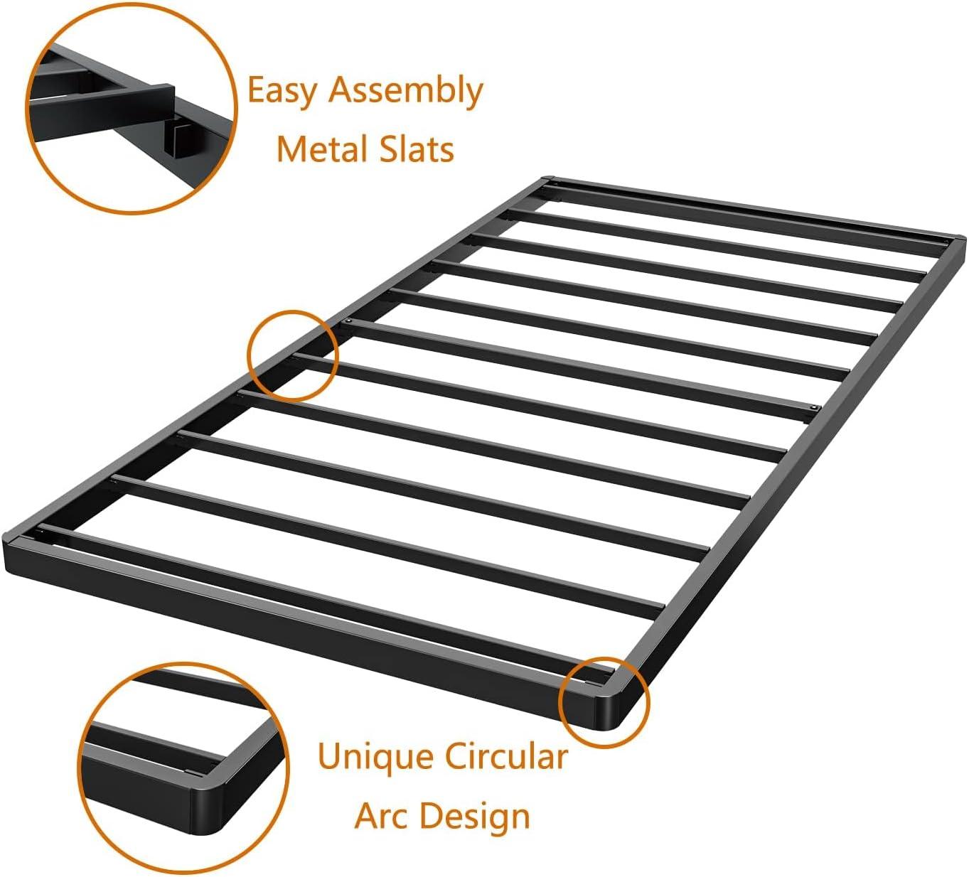 Alwyn Home Bercht 2" Low Profile Metal Box Spring Bunkie Board, Thin Bed Slat Replacement(No legs)