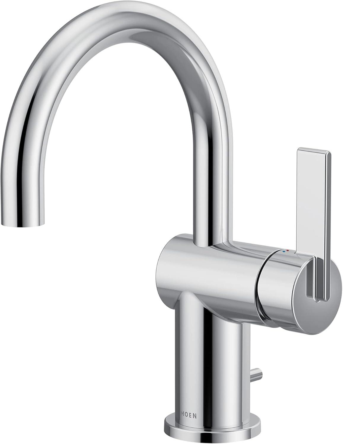 Cia Single Hole Bathroom Faucet, Modern One Handle Bathroom Sink Faucet with Drain Assembly