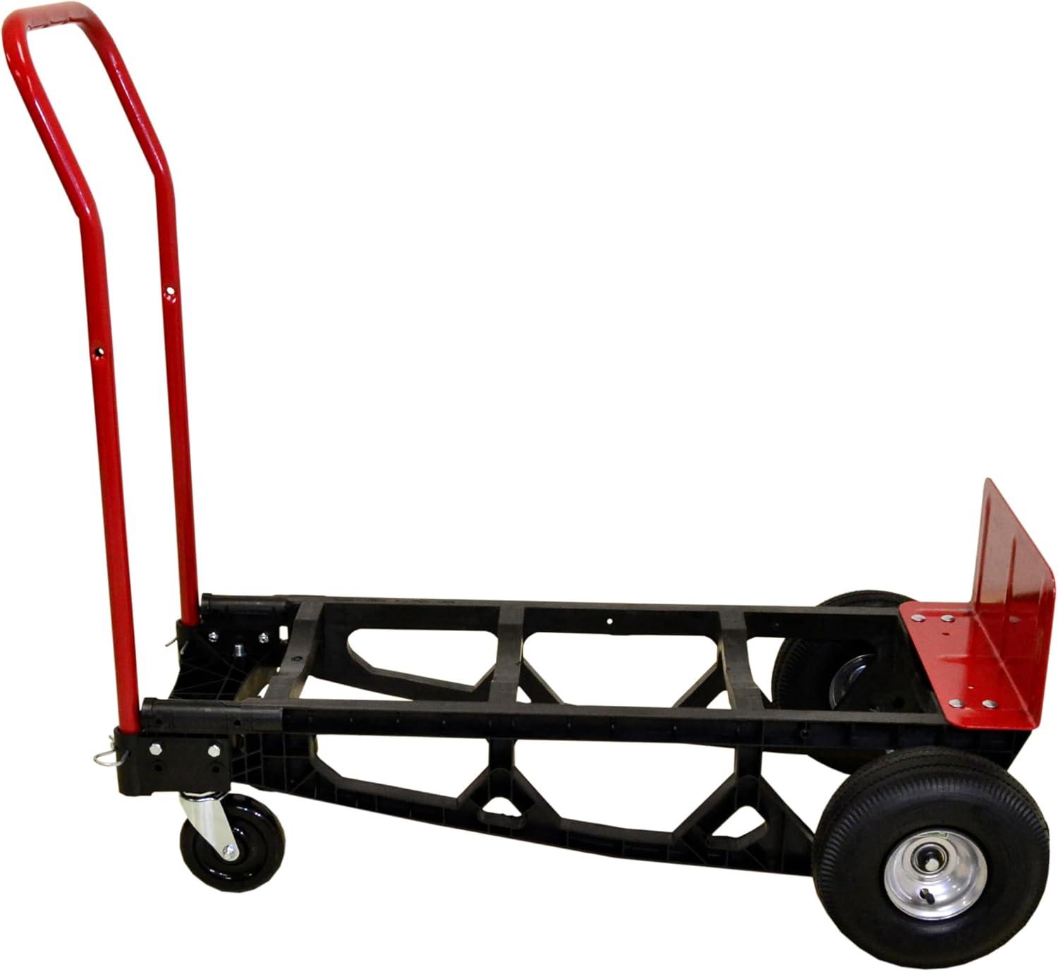 Milwaukee Hand Trucks Nylon Convertible Truck with 10? Pneumatic Tires