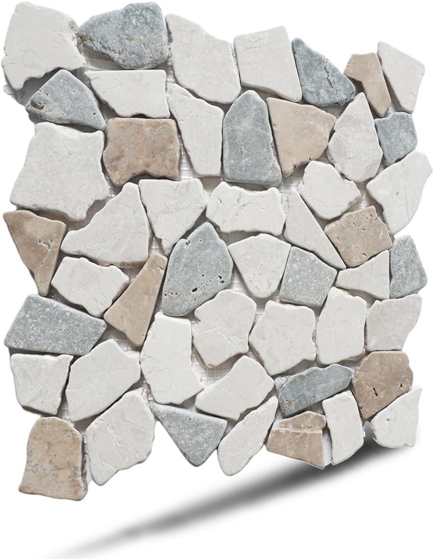 Montana 11.4" x 11.4" Natural Stone Random Mosaic Wall & Floor Tile