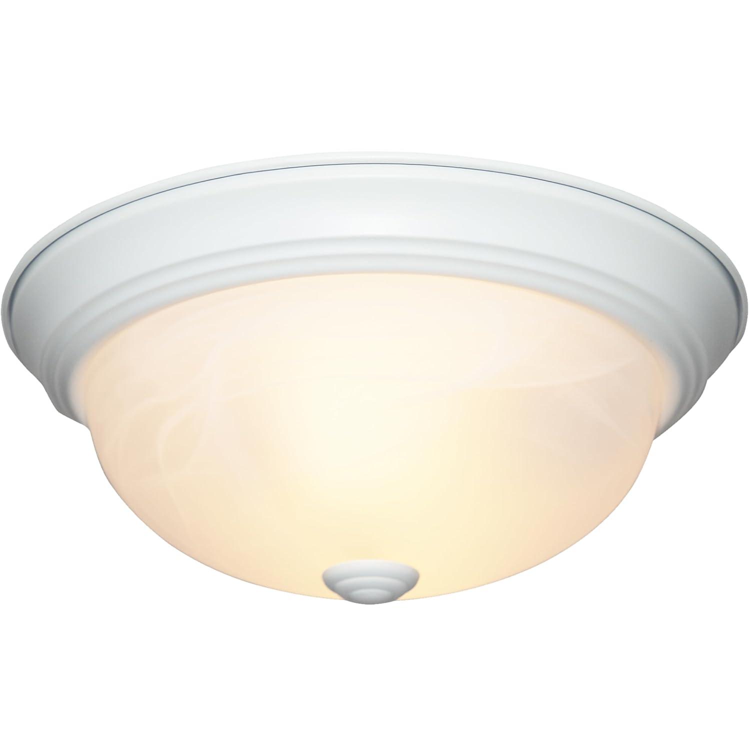 Designers Fountain 11 inch 2-Light White Flush Mount Ceiling Light, 1257S-WH-AL