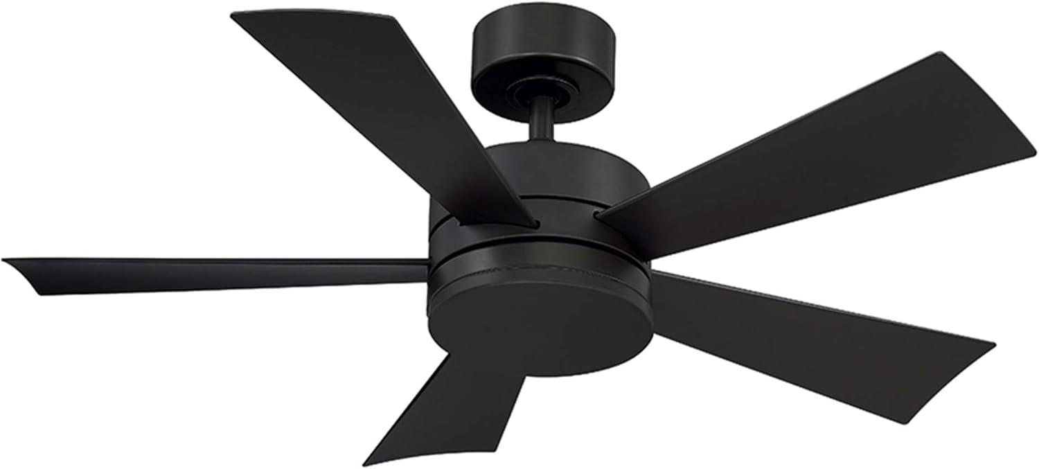 Wynd 5 - Blade Outdoor /Indoor Smart Ceiling Fan with Remote Control and LED Light Kit Included, Works With Alexa and iOS or Android App