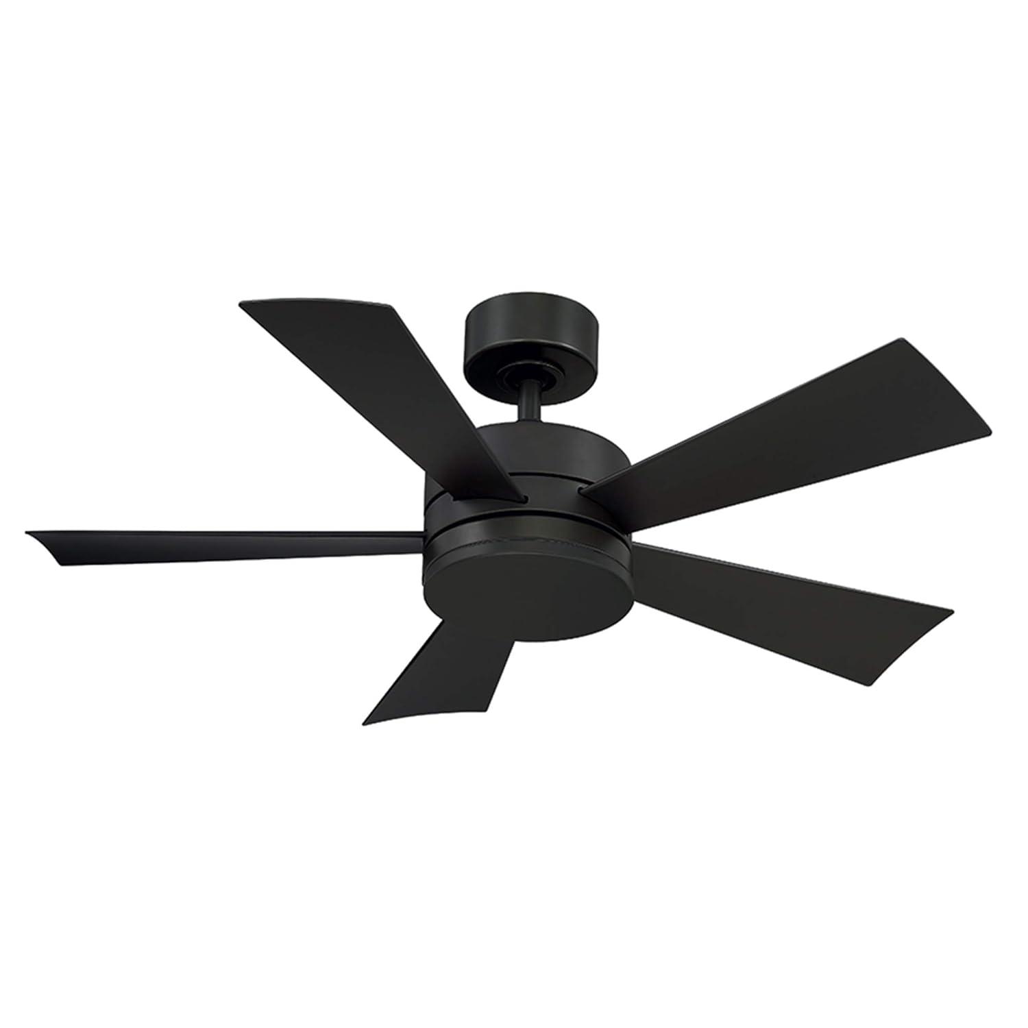 Wynd 5 - Blade Outdoor /Indoor Smart Ceiling Fan with Remote Control and LED Light Kit Included, Works With Alexa and iOS or Android App