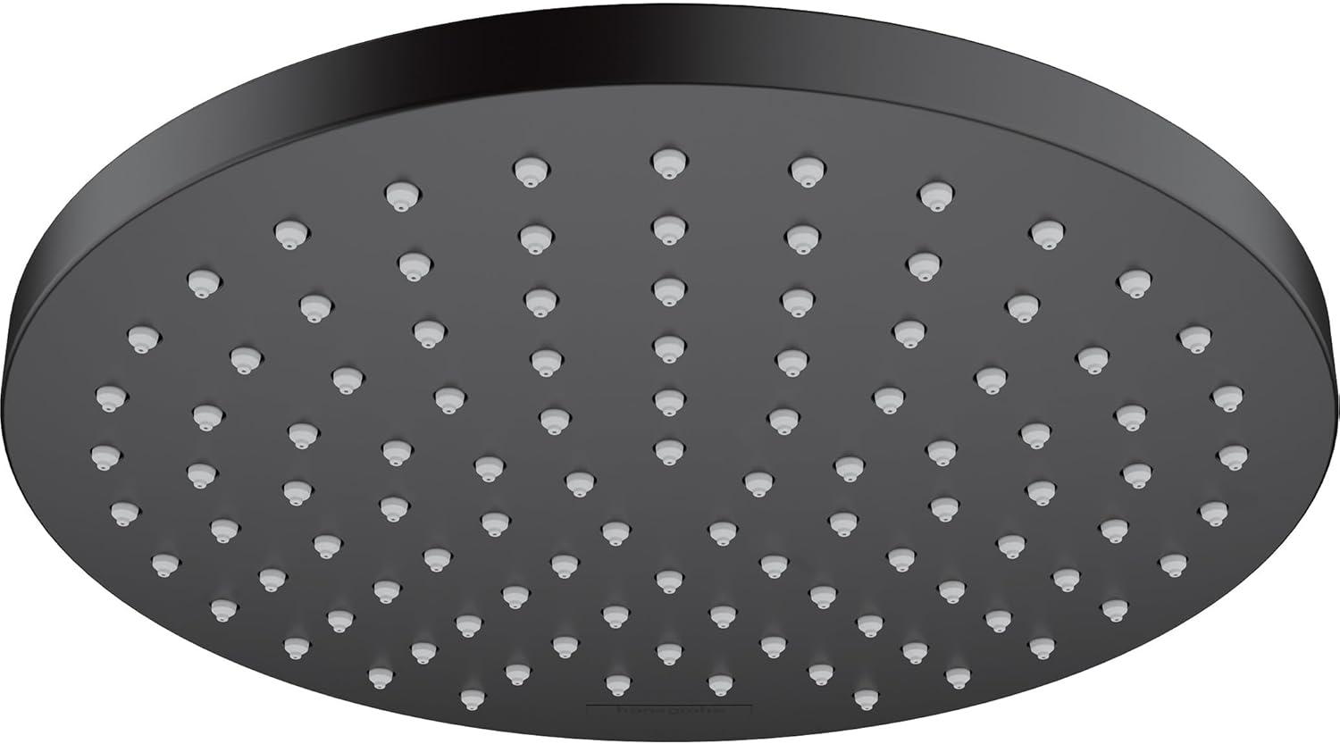 Contemporary Matte Black 8-inch Square Rain Showerhead