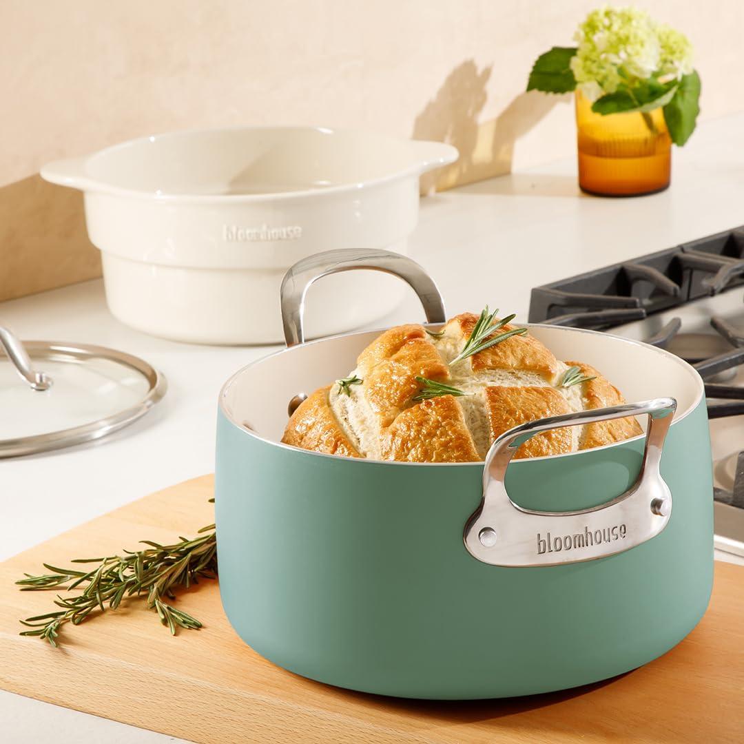 bloomhouse 6 Quarts Non-Stick Aluminum Round Dutch Set