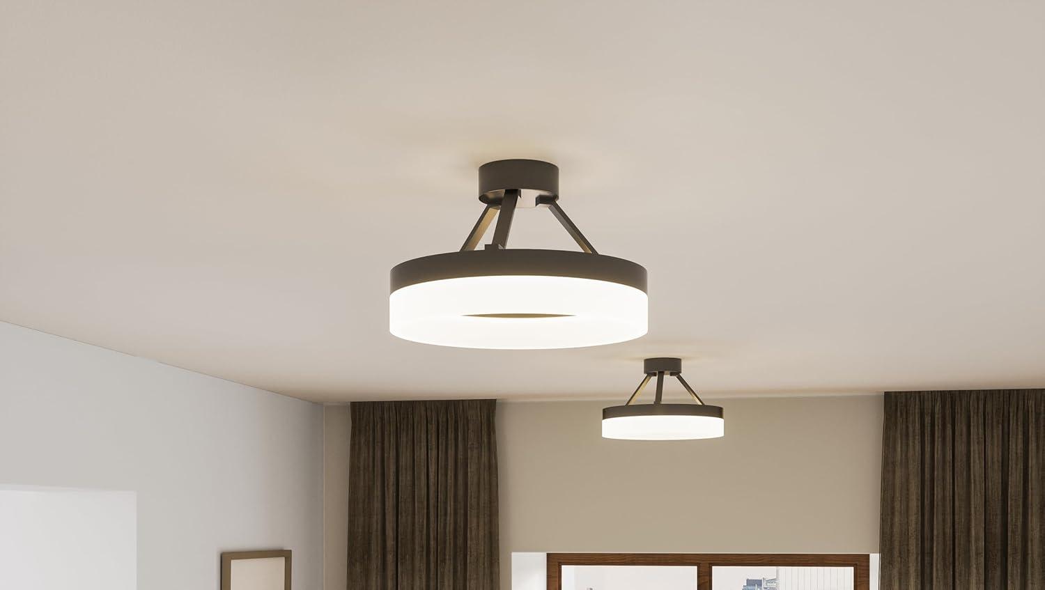 Danica Single Light Acrylic LED Semi Flush Mount