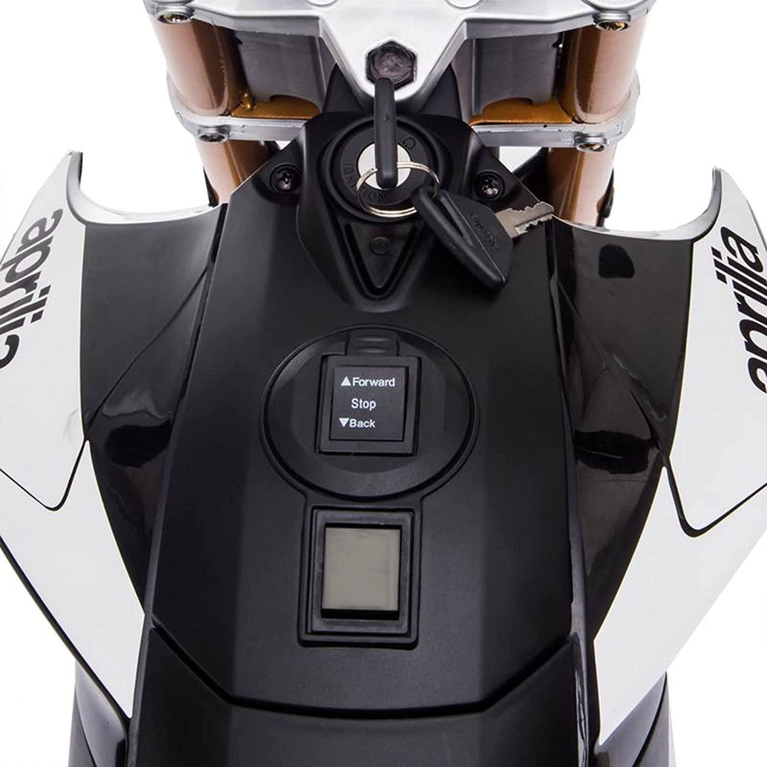 12V Ride On Toy With Training Wheels Battery Powered Dirt Bike Electric Motorcycle With LED Lights Sounds Music MP3 For Boys Girls Gifts