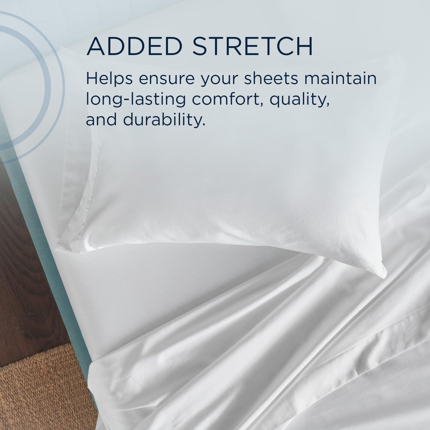 Tempur-Pedic Tempur-Classic Cotton Sheet Set, White, Full, Adult