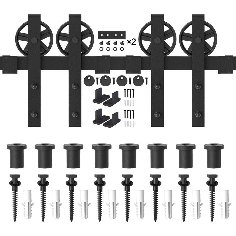 Lazio Sliding Standard Double Barn Door Hardware Kit