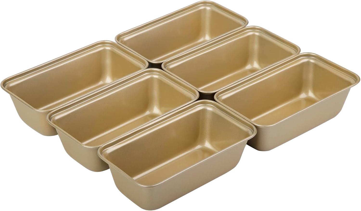 6 Pcs Toast Mold Baking Molds Non-stick Molds Silicone Baking Bread Pan Cake Stencils Aluminum Loaf Pans Baking Tool