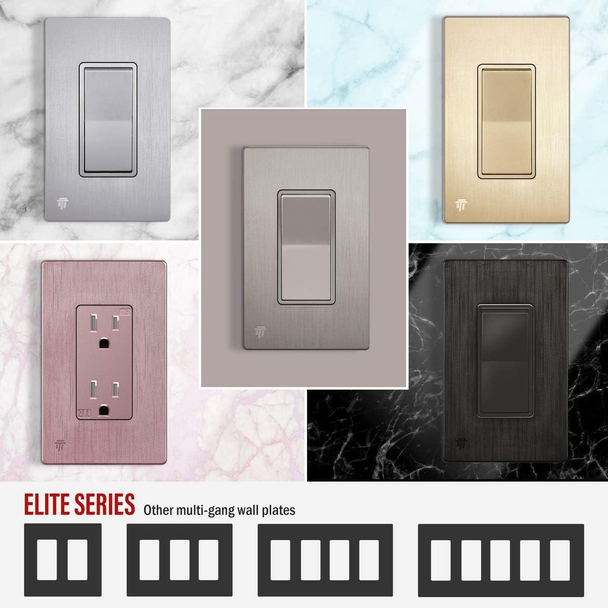 Enerlites No Subject 1 - Gang Rocker Standard Wall Plate