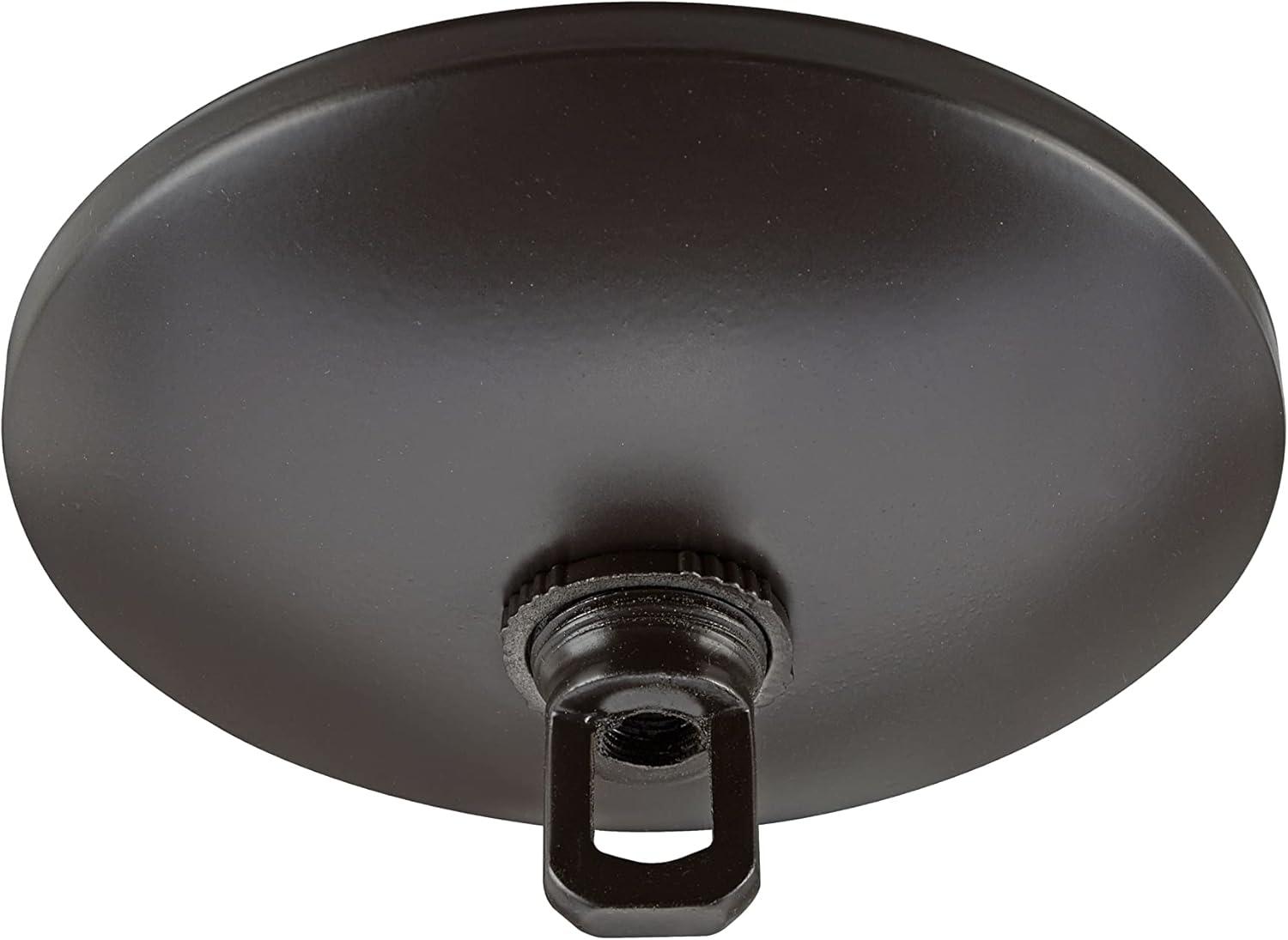 Aspen Creative 21511-11 Contemporary Chandelier Fixture Canopy Kit, 5" Diameter with Collar Loop, 1" Center Hole, Oil Rubbed Bronze, 1 Sets/Pack