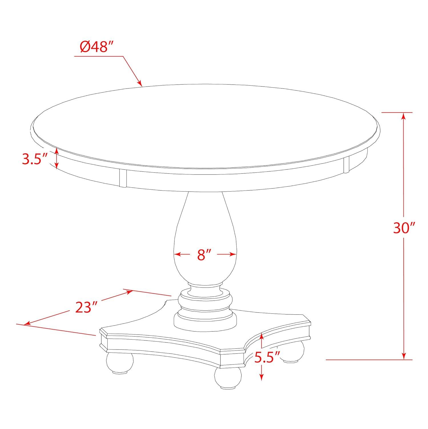 Red Barrel Studio® - Person Solid Wood Solid Wood Top Pedestal Dining Set