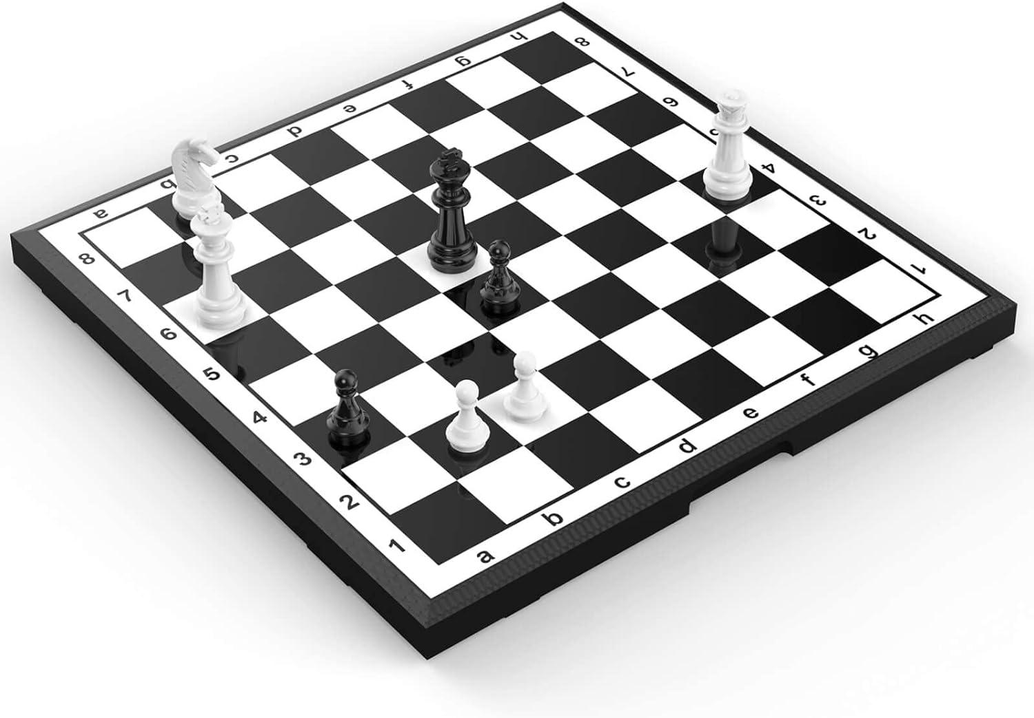 Chess Sets Travel Board Games: Magnetic Folding Chess Board with Instructions Teen Gifts Family Games Educational Toys for Kids and Adults 9.5 Inch