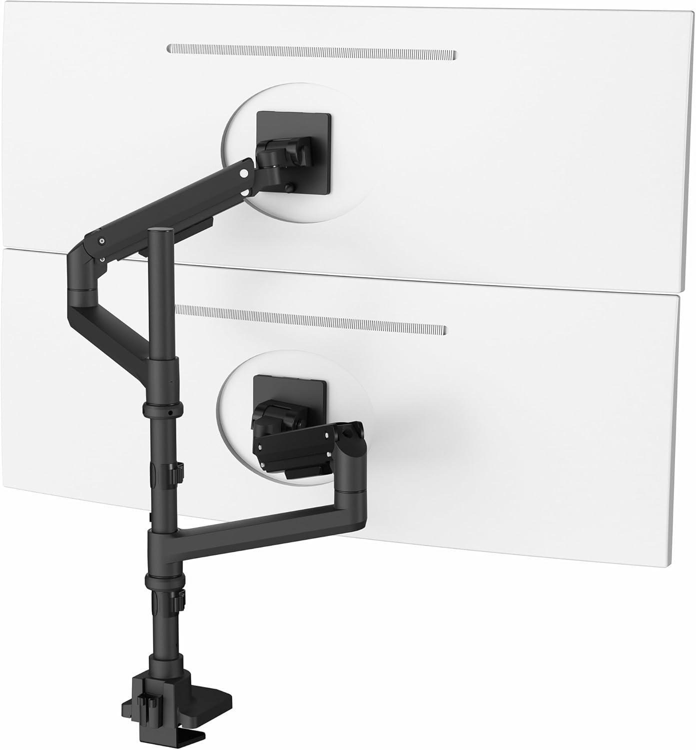 VIVO Pneumatic Arm Dual Ultrawide Monitor Tall Desk Mount for Screens up to 49"