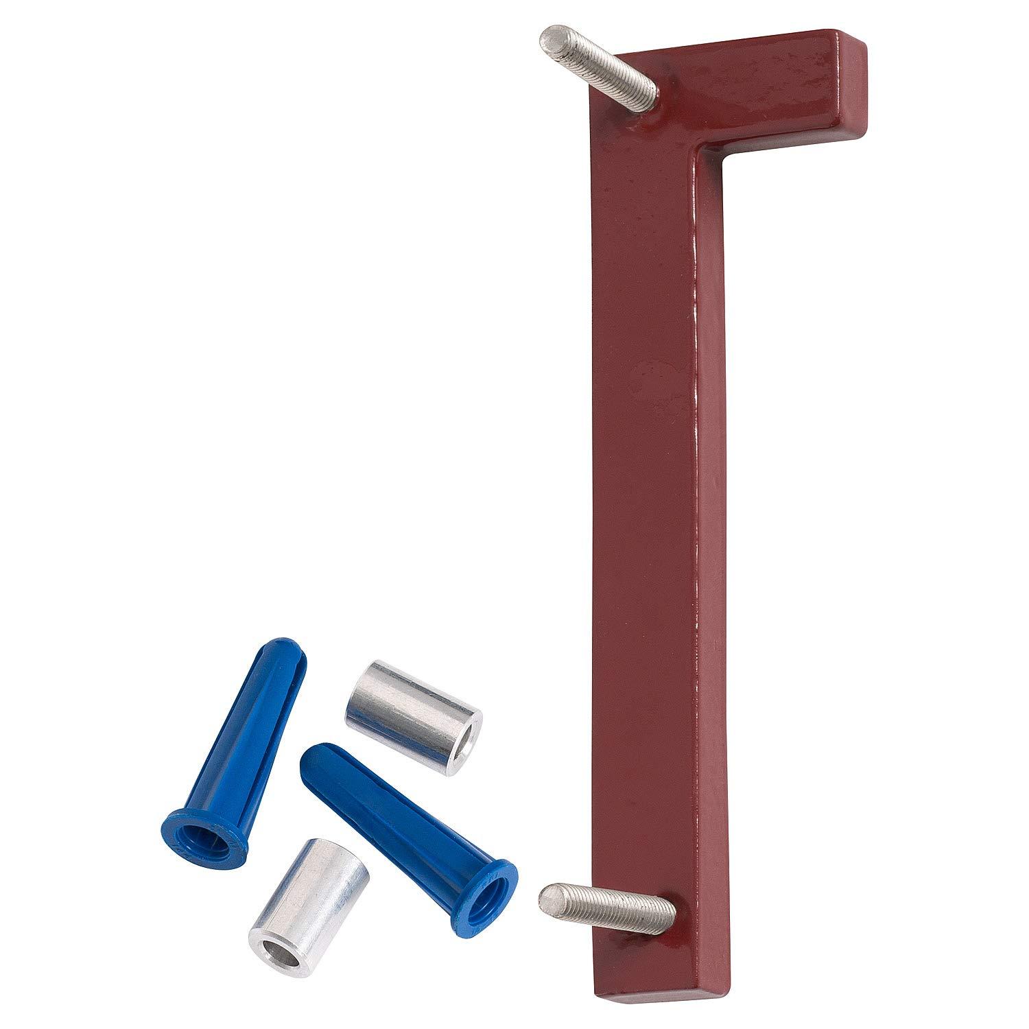 8 Inch Satin Nickel/Brick Red Two Tone Alumunim floating or flat Modern House Number 1