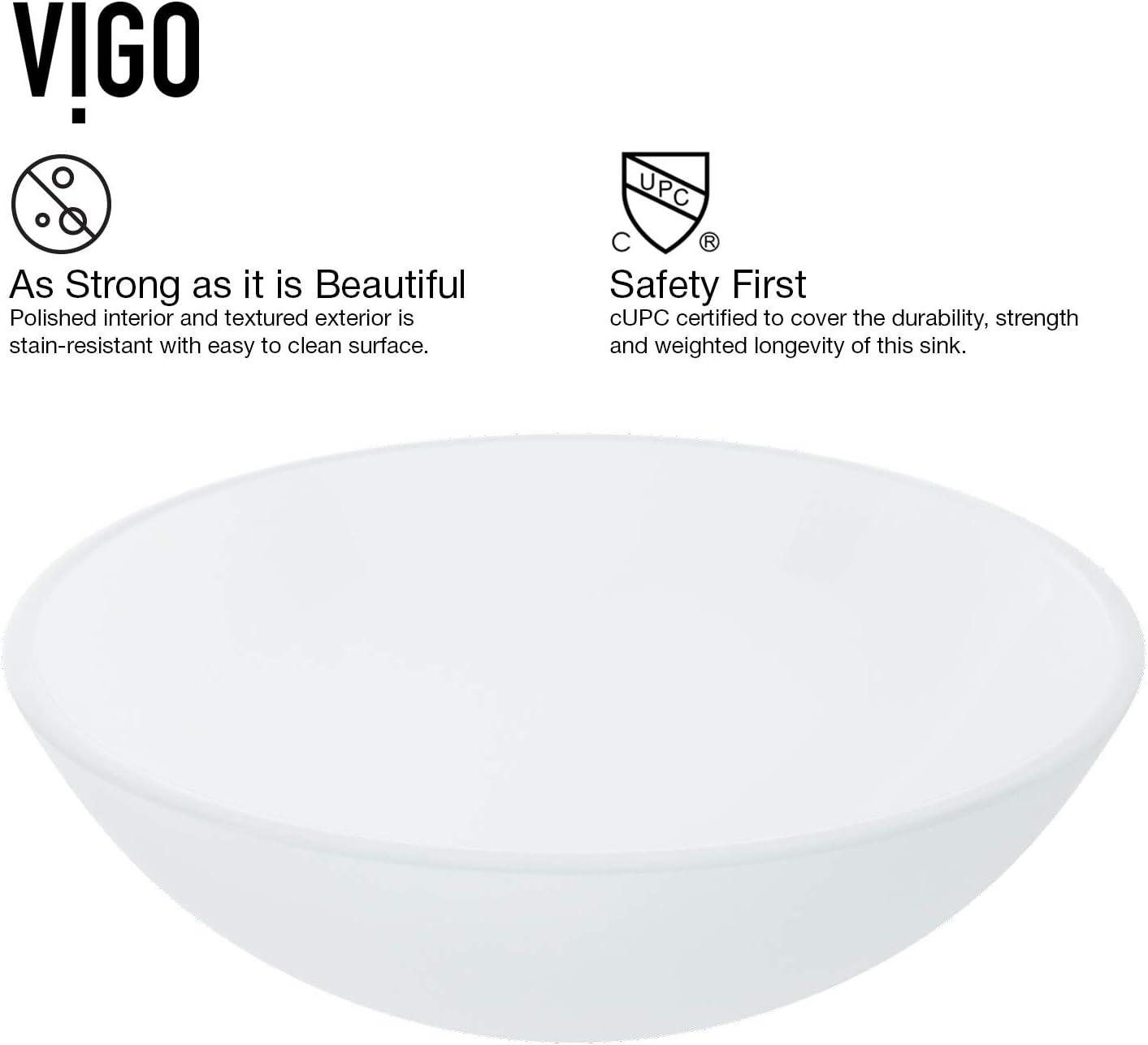 Giovanni Glass 17" L 17" W 6" H Round Vessel Bathroom Sink