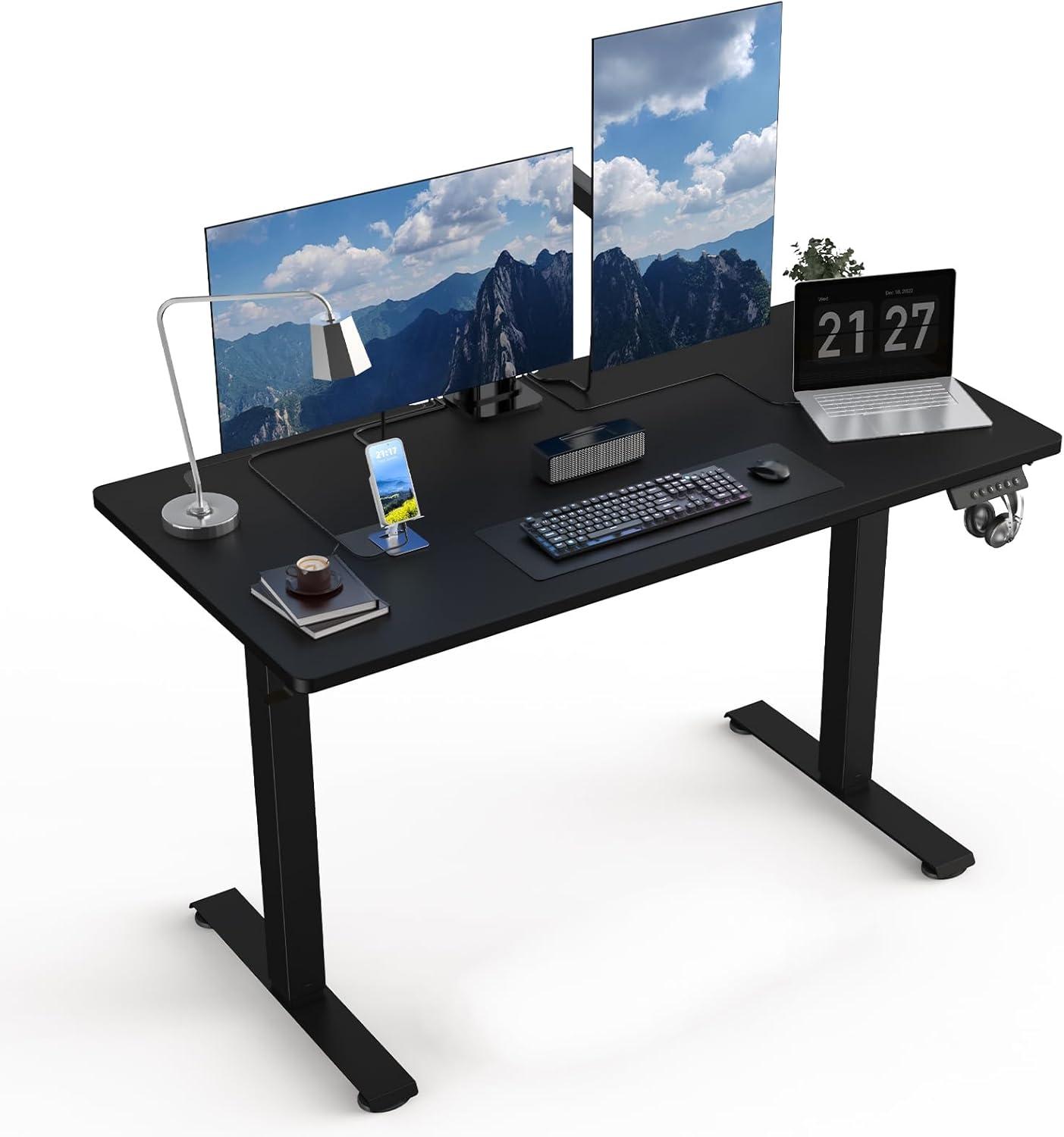 Vivo VIVO 55" x 24" Electric Sit Stand Desk, Height Adjustable Workstation (E155TB series)