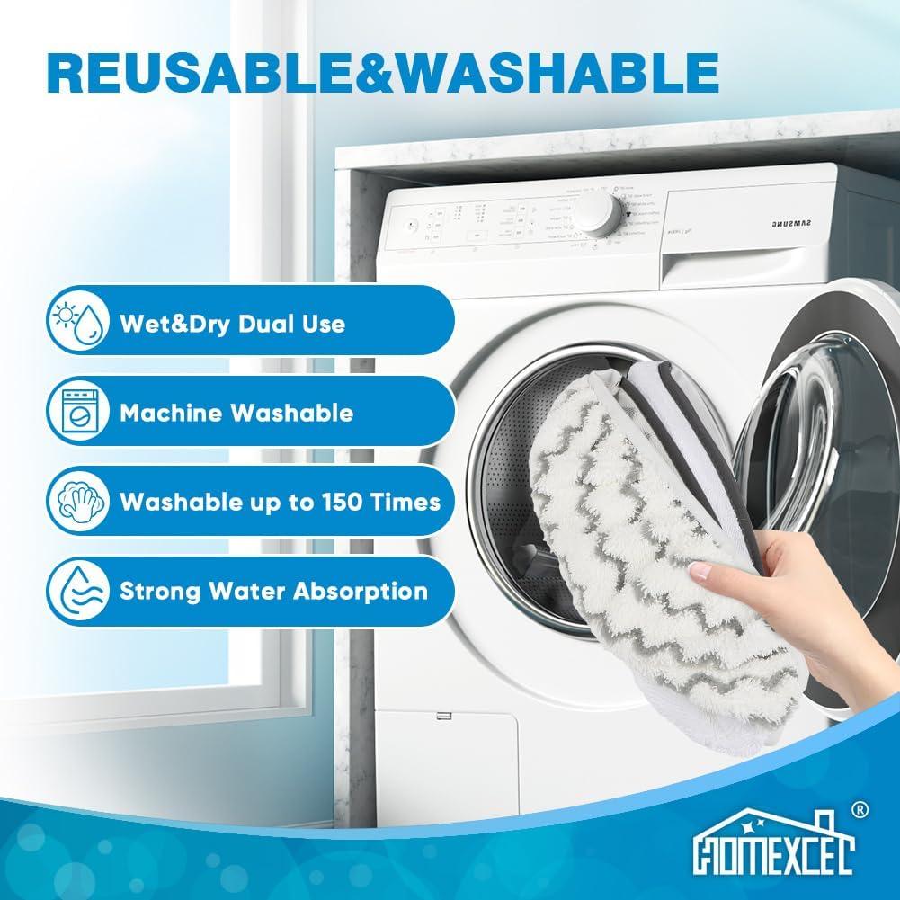 Detetap Steam Mop Replacement Pads Compatible with Bissell Powerfresh Steam Mop 1940 1806 1440 1544 Series, Model 19402 19404 19408 2685A 2075A 1940A 1940Q 1940T 1940W, Steam Mop Pads Refills,4 Pack