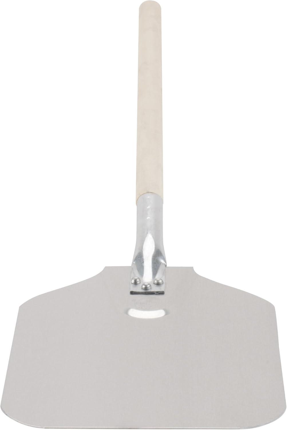 Silver Aluminum Pizza Peel with Long Wood Handle