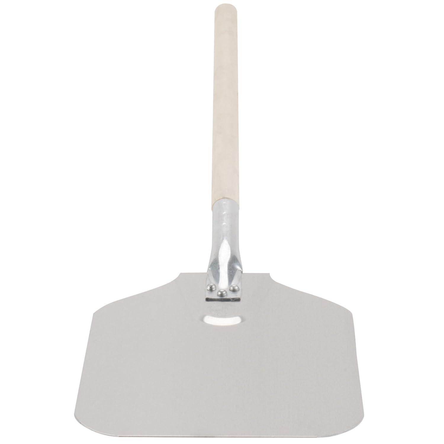 Silver Aluminum Pizza Peel with Long Wood Handle