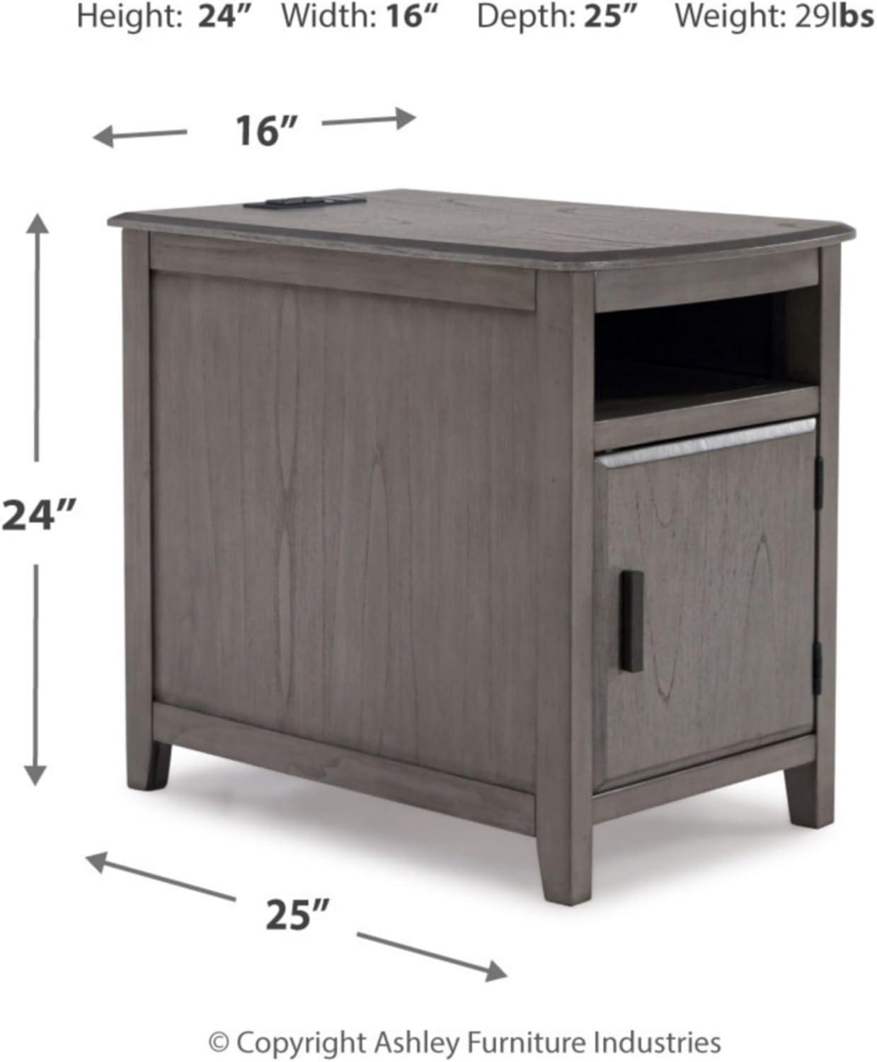 Signature Design by Ashley Casual Devonsted Chairside End Table  Gray