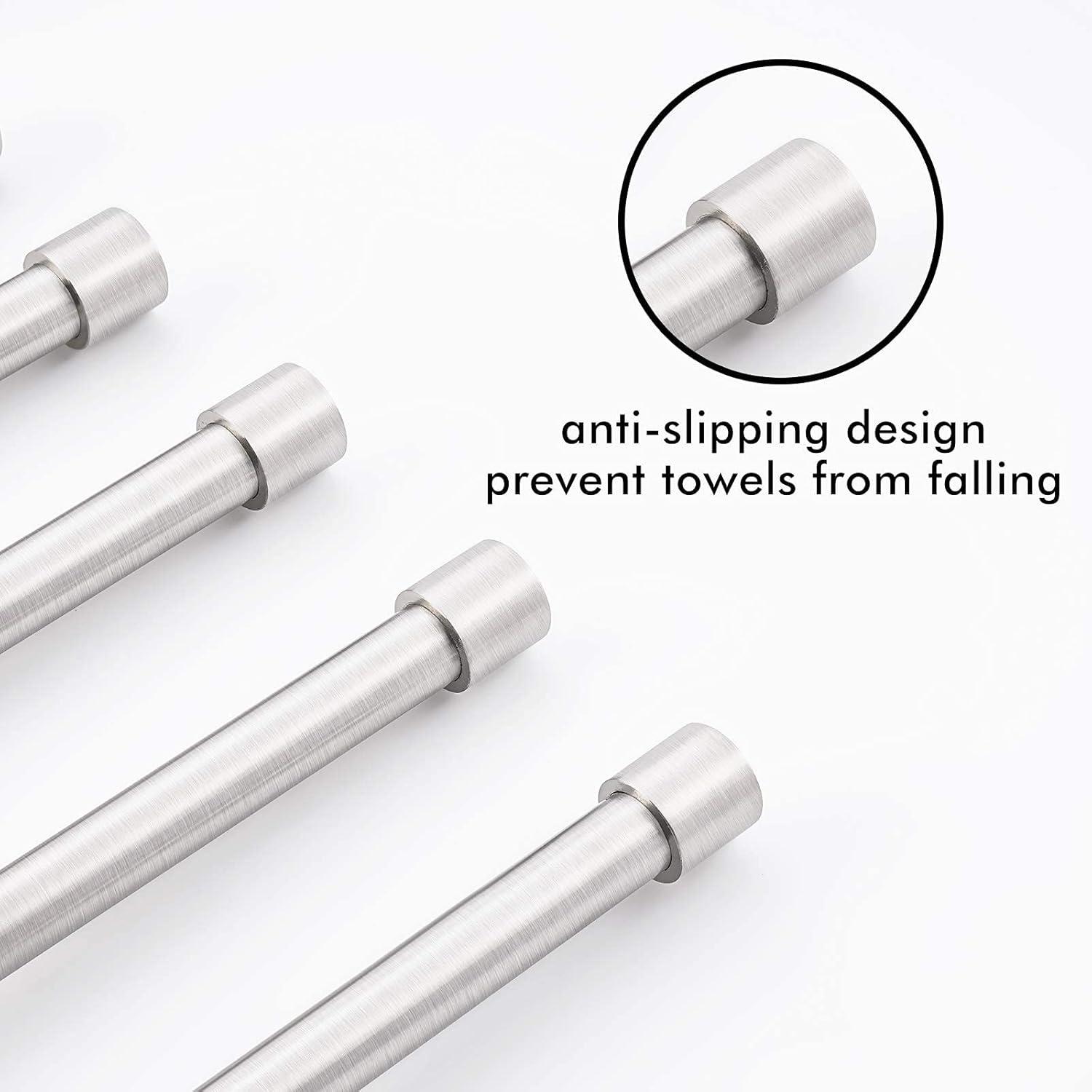 Brushed Stainless Steel 6-Bar Swing Arm Towel Rack