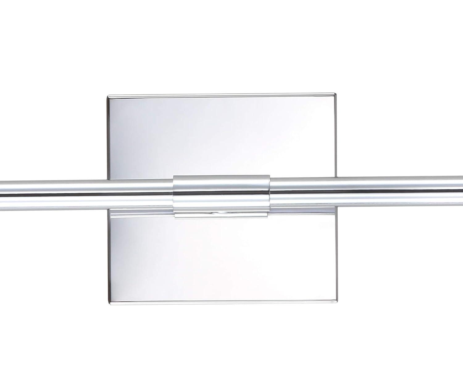 JONATHAN  Y Makena Metal Dimmable Integrated Minimalist 28-in W 1 -Light Polished Chrome Integrated LED Wall Sconce