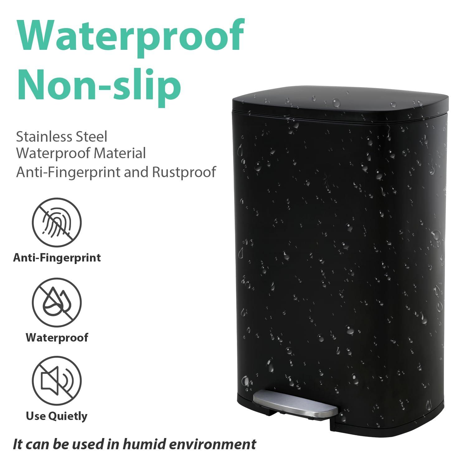 Sangdo Steel 13 Gallon Step on Trash Can | Wayfair