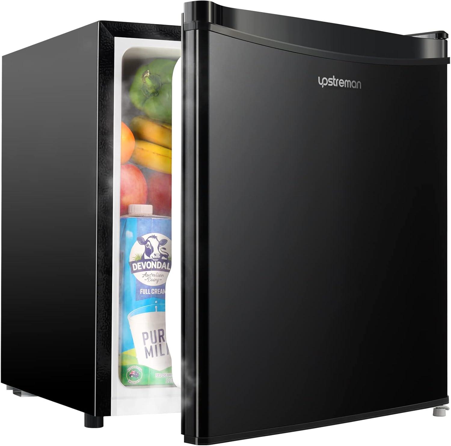 Upstreman Single Door Mini Fridge, Black, 1.7 cuft