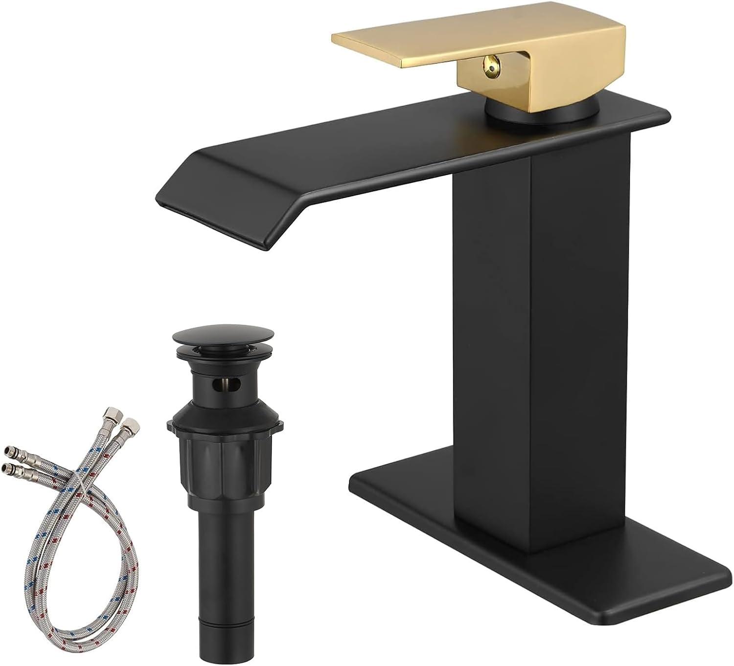 VIBRANTBATH Single-Hole Single-handle Bathroom Faucet with Drain Assembly YZJ9004-N-2