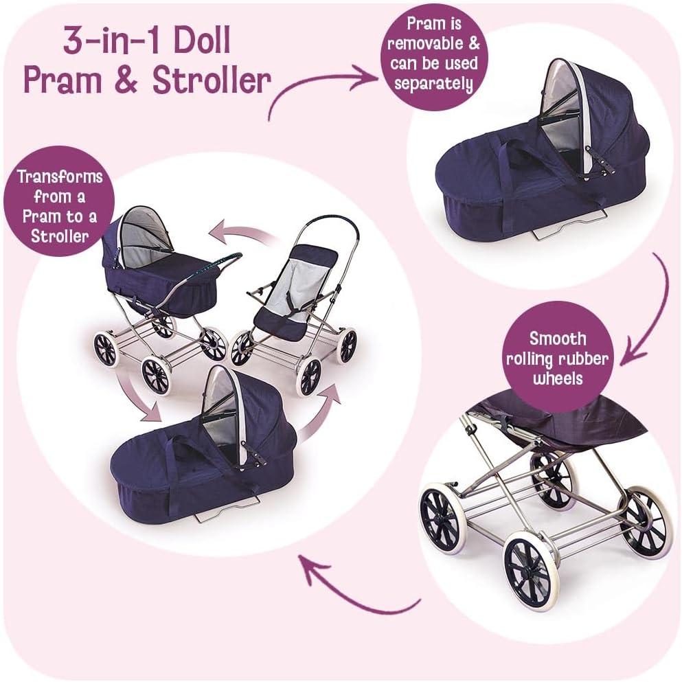Badger Basket Just Like Mommy 3-In-1 Doll Stroller