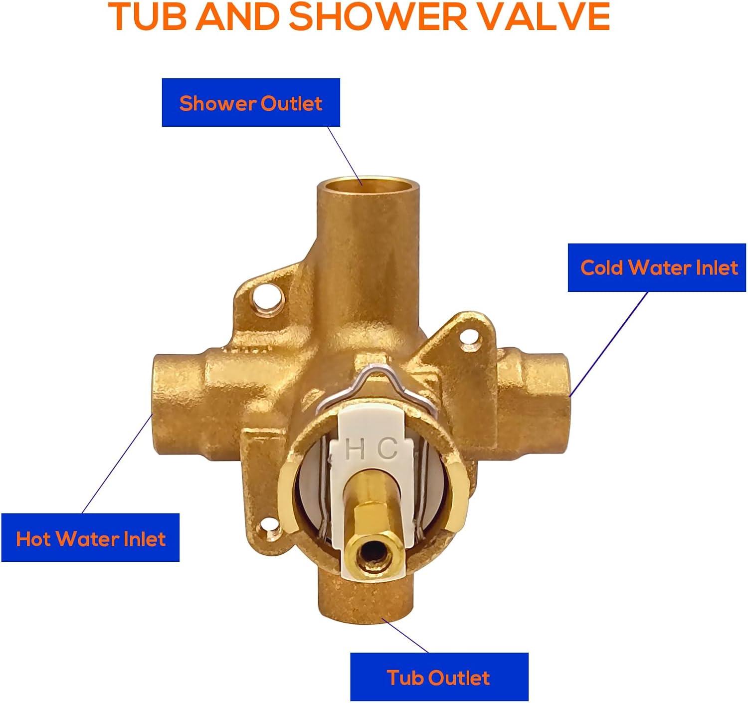 Moen Brass 1/2 Inch CC Pressure Balancing Valve