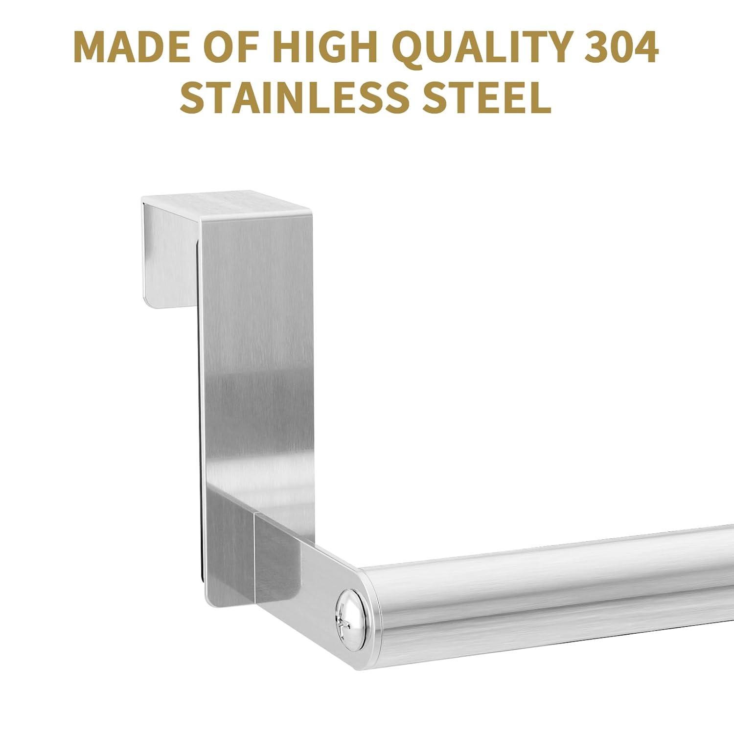 Suploo AUMJJE19 2 Pack Stainless Steel Over Door Towel Rack Bar Holders