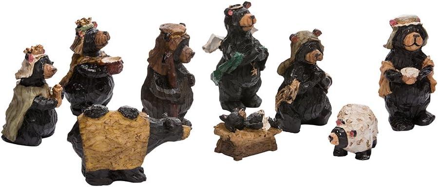 Kurt Adler 4-Inch Resin Bear Nativity Set of 9