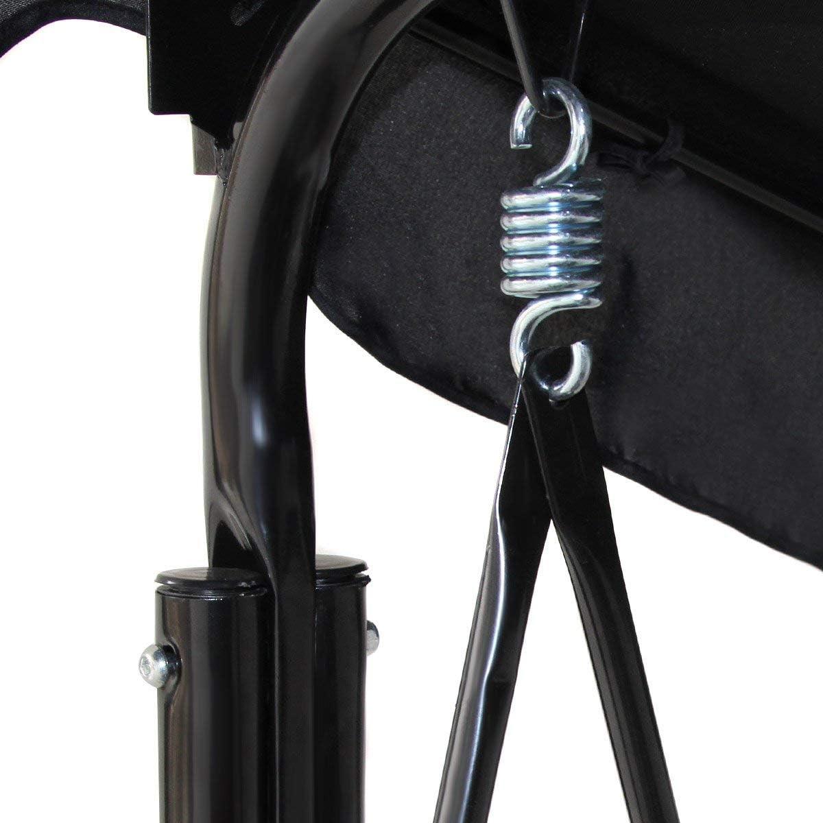 Costway Outdoor Patio Swing Canopy 3 Person Canopy Swing Chair Patio Hammock Black