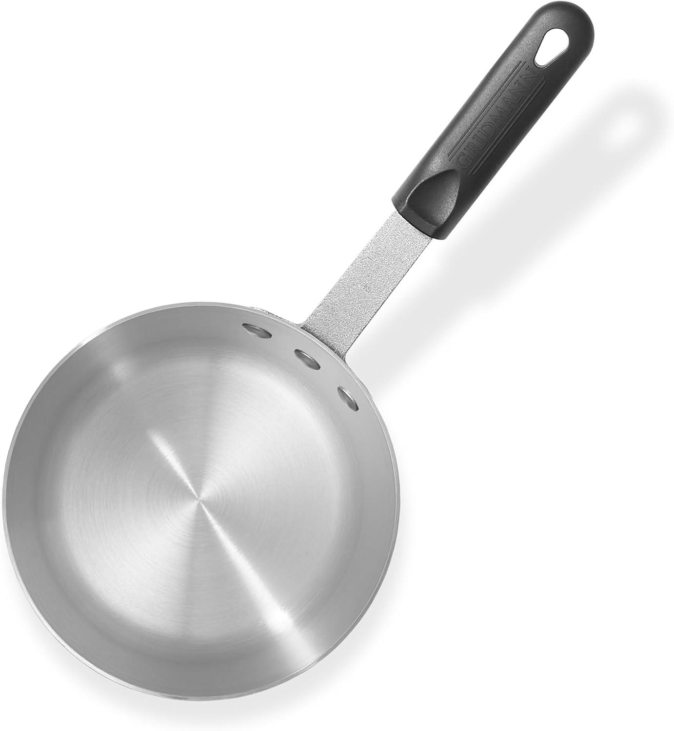 Gridmann 1.5 Qt Tapered Aluminum Sauce Pan with Silicone Handle, NSF Professional Cookware