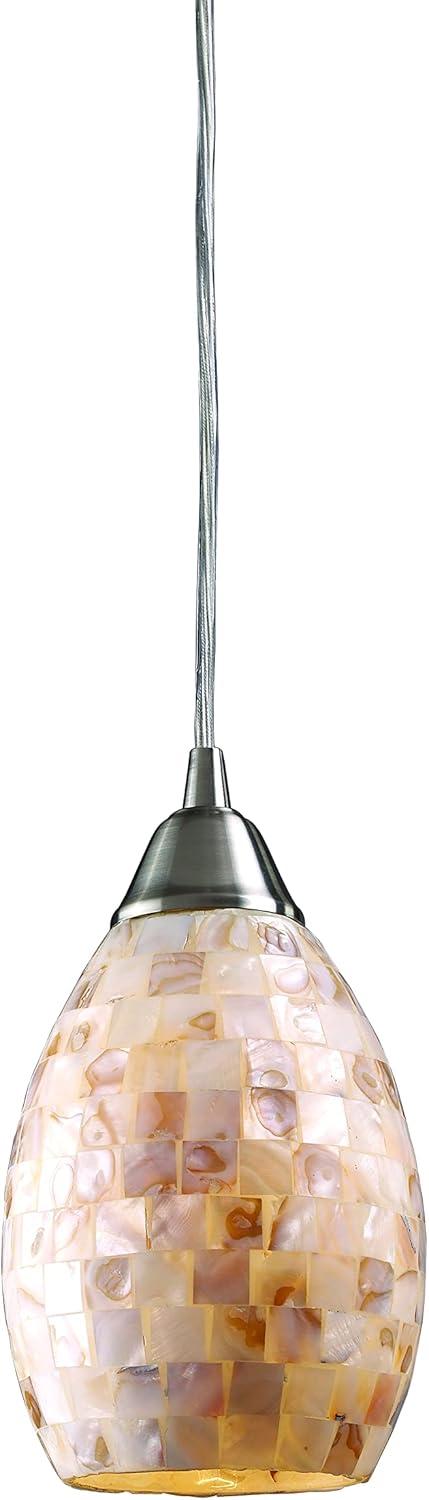 Elk Home Capri 1 - Light Pendant in  Satin Nickel