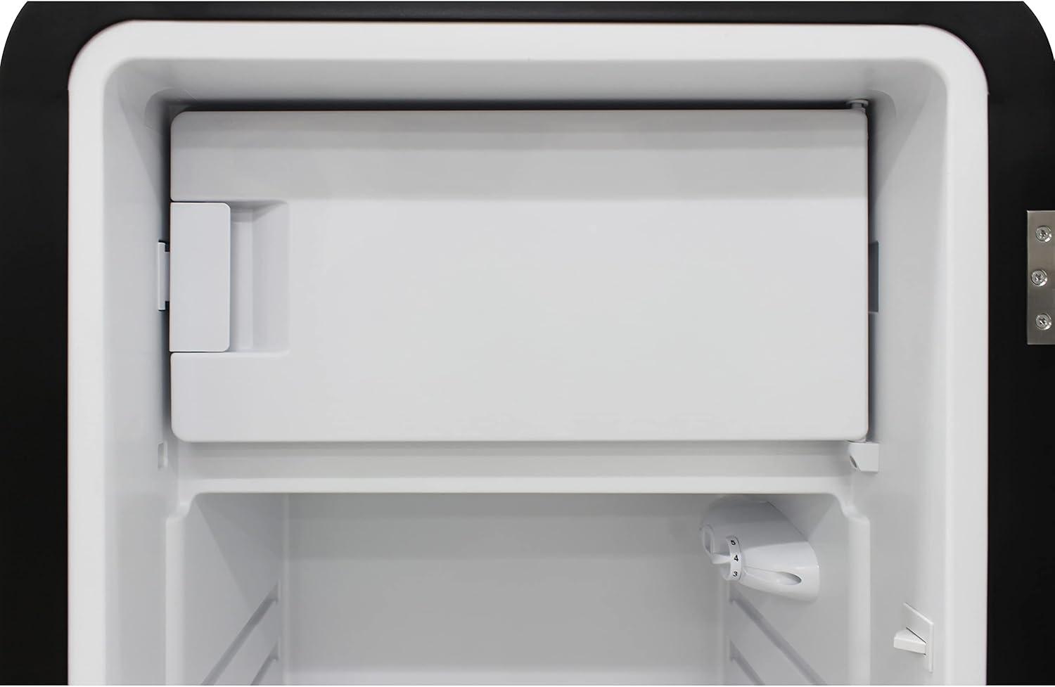 9.2 cu. ft. Freestanding Top Freezer Retro Refrigerator in Black