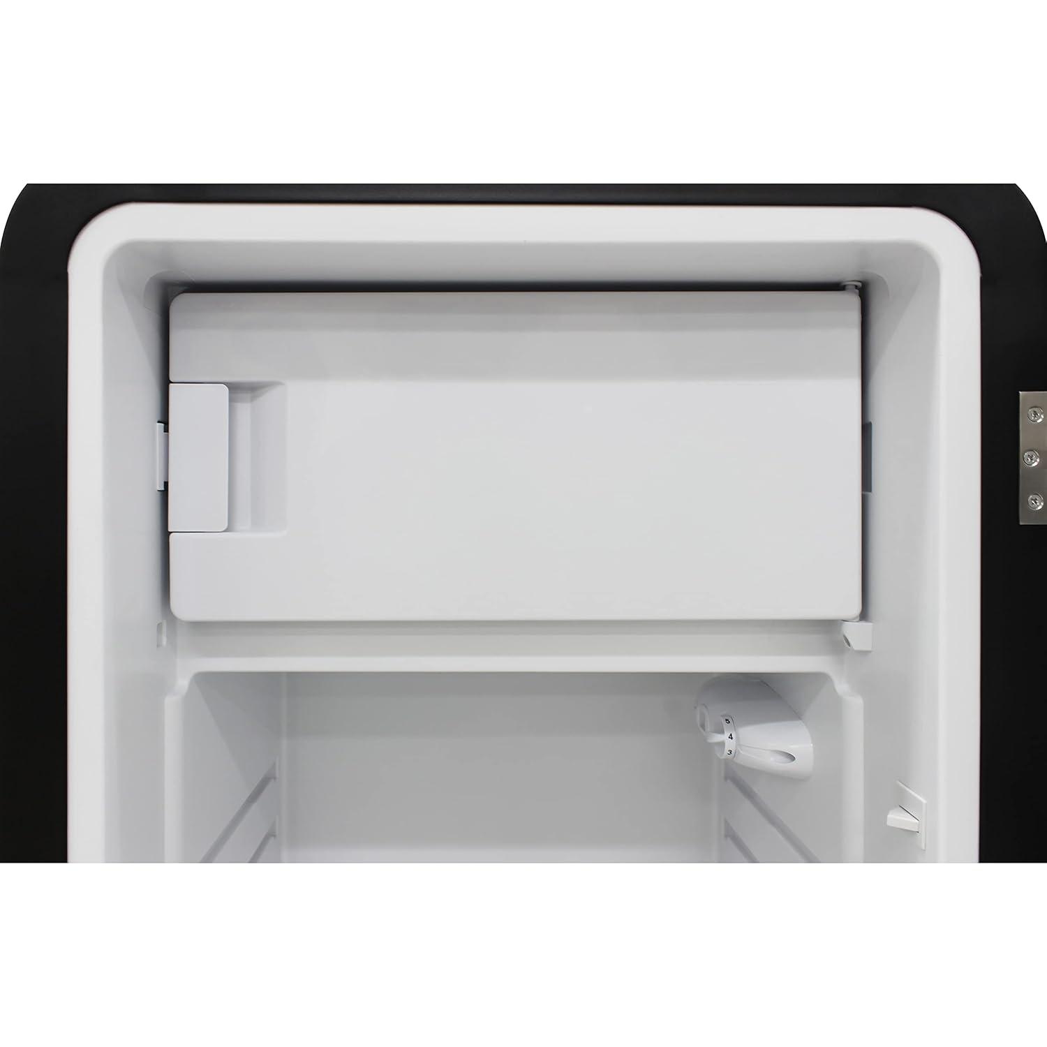 9.2 cu. ft. Freestanding Top Freezer Retro Refrigerator in Black