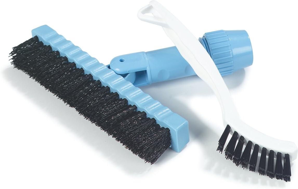 White Nylon Grout Brush with Black Bristles, 8 Inches