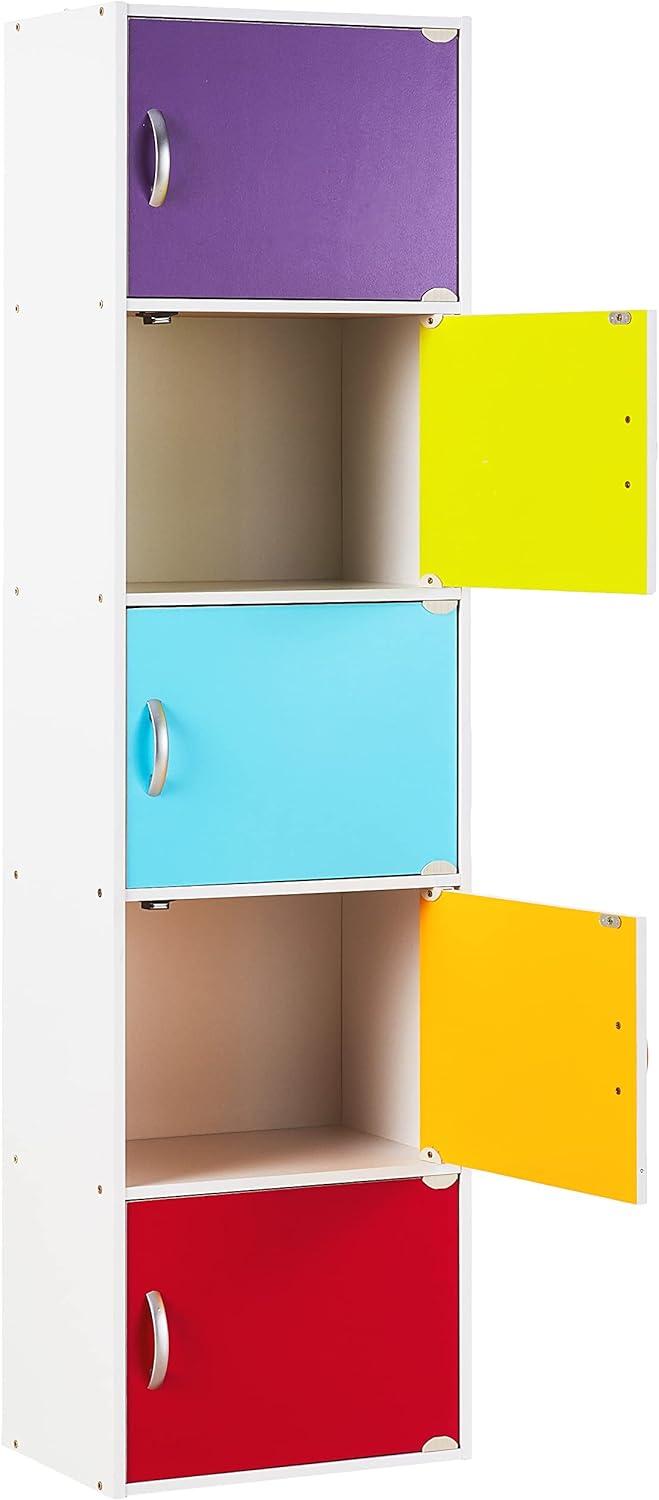 Rainbow Kids' 5-Door Toy Storage Bookcase